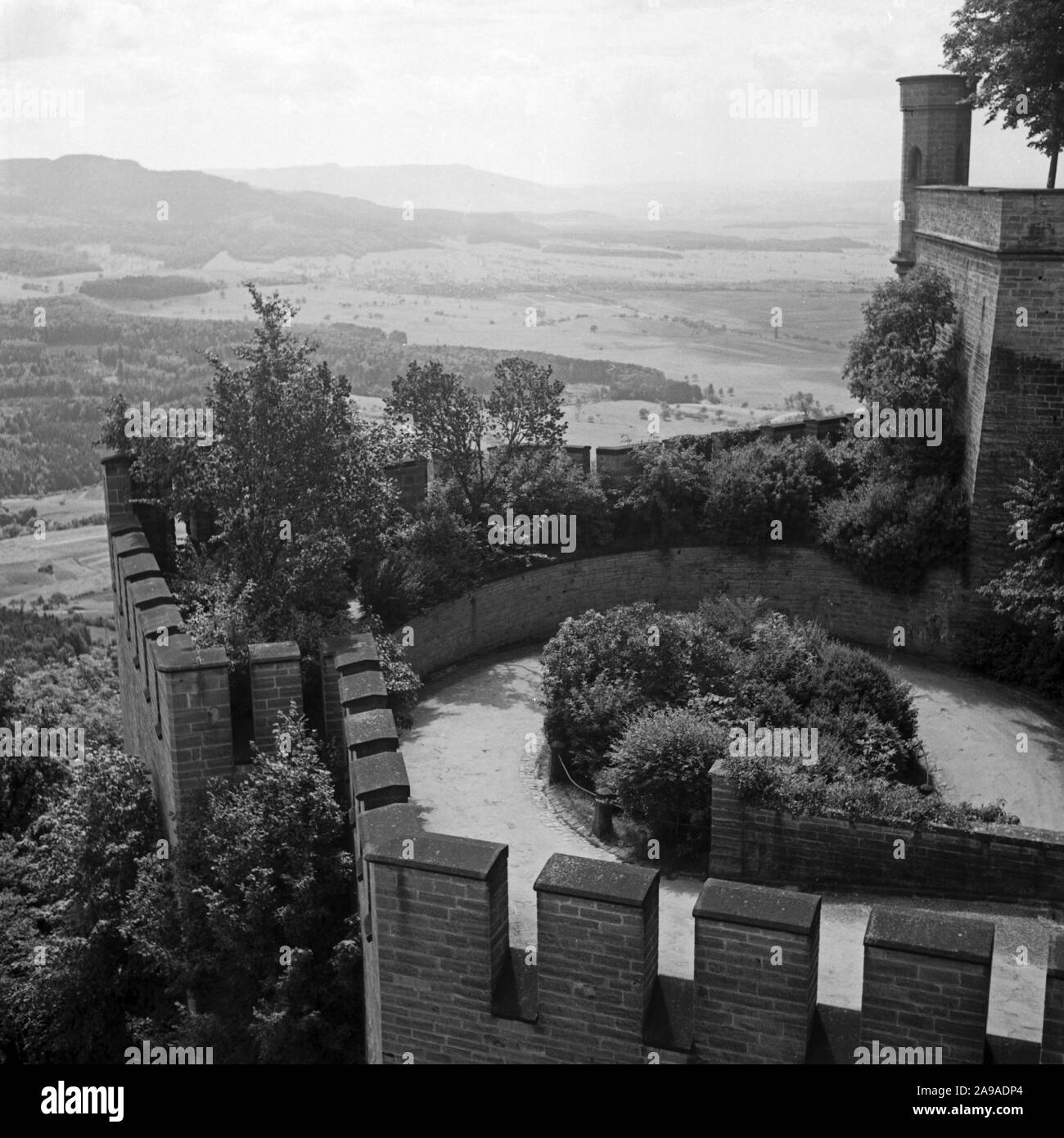 Die Burg Hohenzollern, Stammsitz der letzte Deutsche kaiserliche Familie, Deutschland 1930. Stockfoto