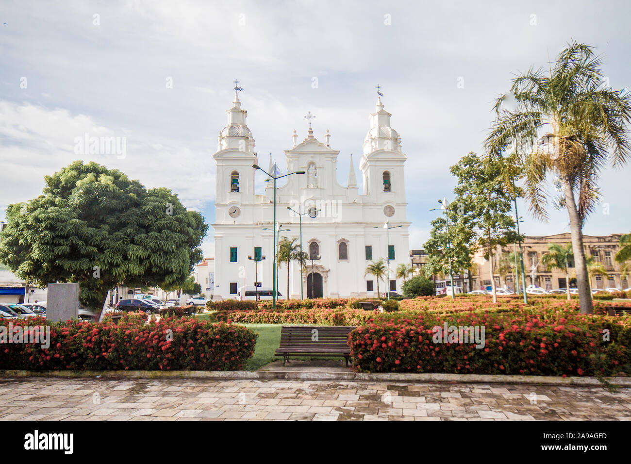 Belém und Ver-o-Peso Messe vom Guajará Bucht Stockfoto