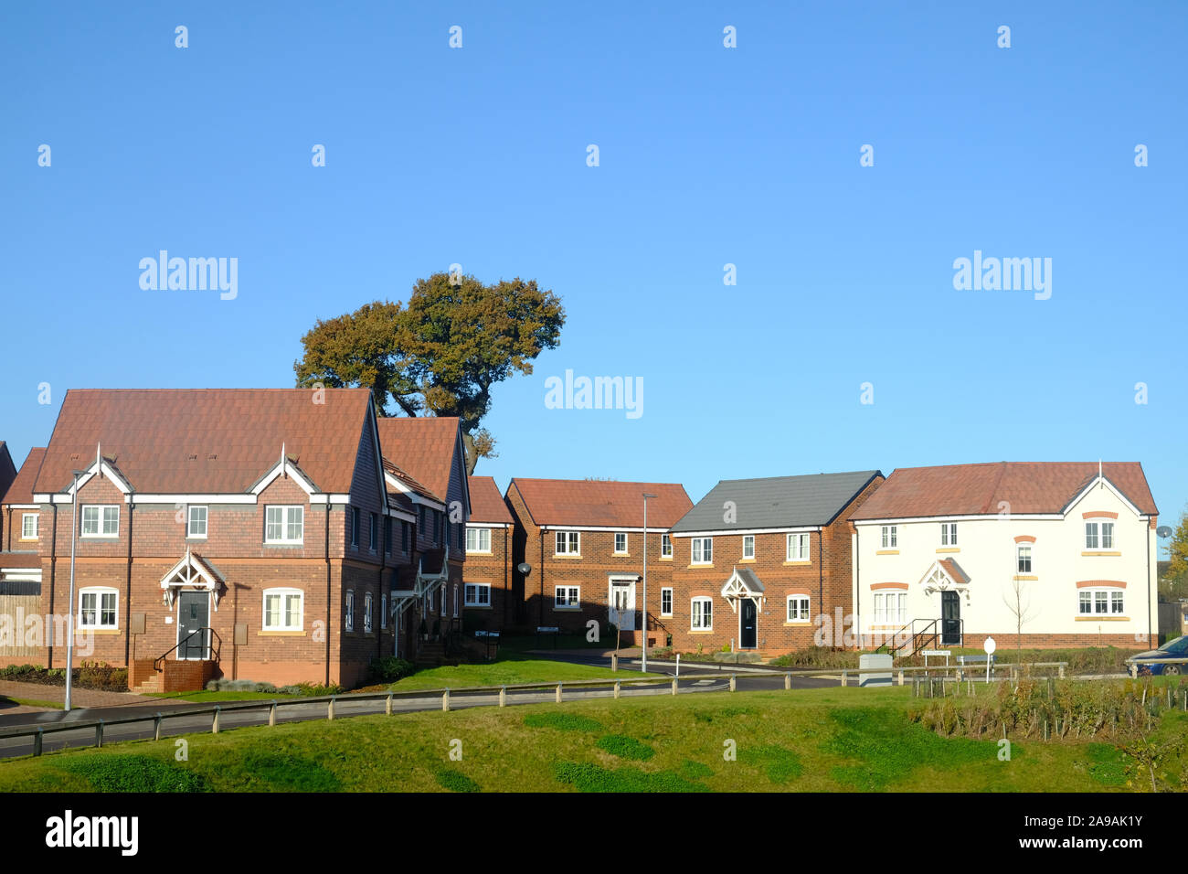 Neue Wohnsiedlung in Shropshire, Großbritannien Stockfoto