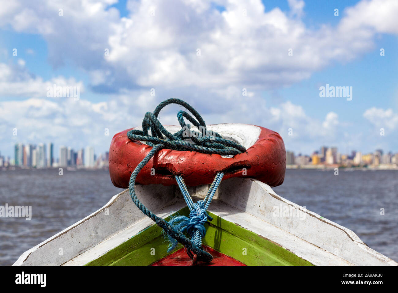 Belém und Ver-o-Peso Messe vom Guajará Bucht Stockfoto