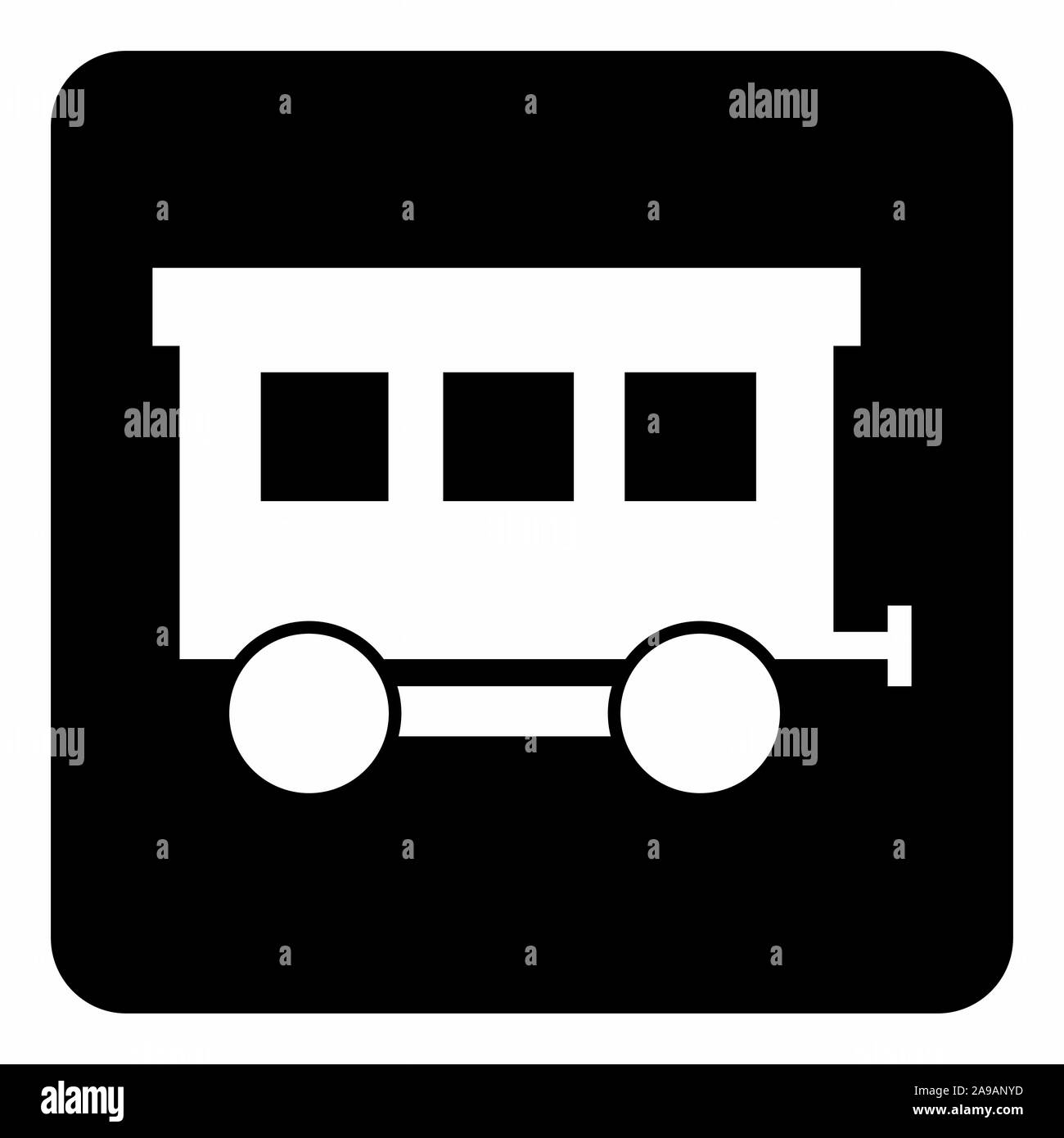 Bahn auto Symbol Abbildung Stock Vektor