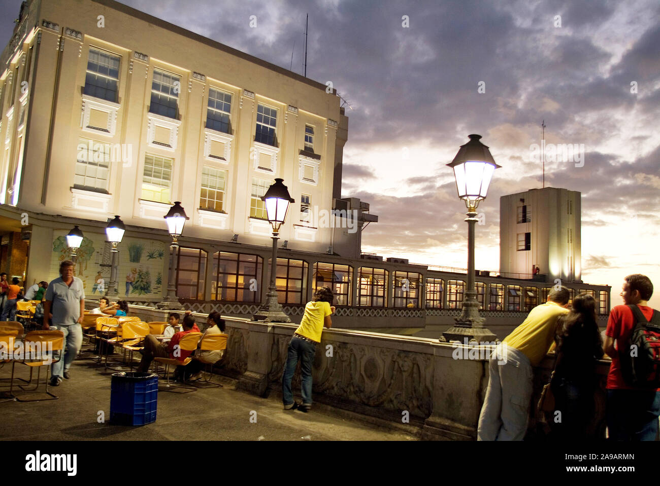 Tomé de Souza Square, Elevador Lacerda, Salvador, Bahia, Brasilien Stockfoto