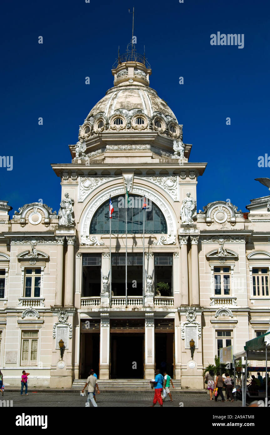 Rio Branco Palace, Tomé de Souza Square, Salvador, Bahia, Brasilien Stockfoto