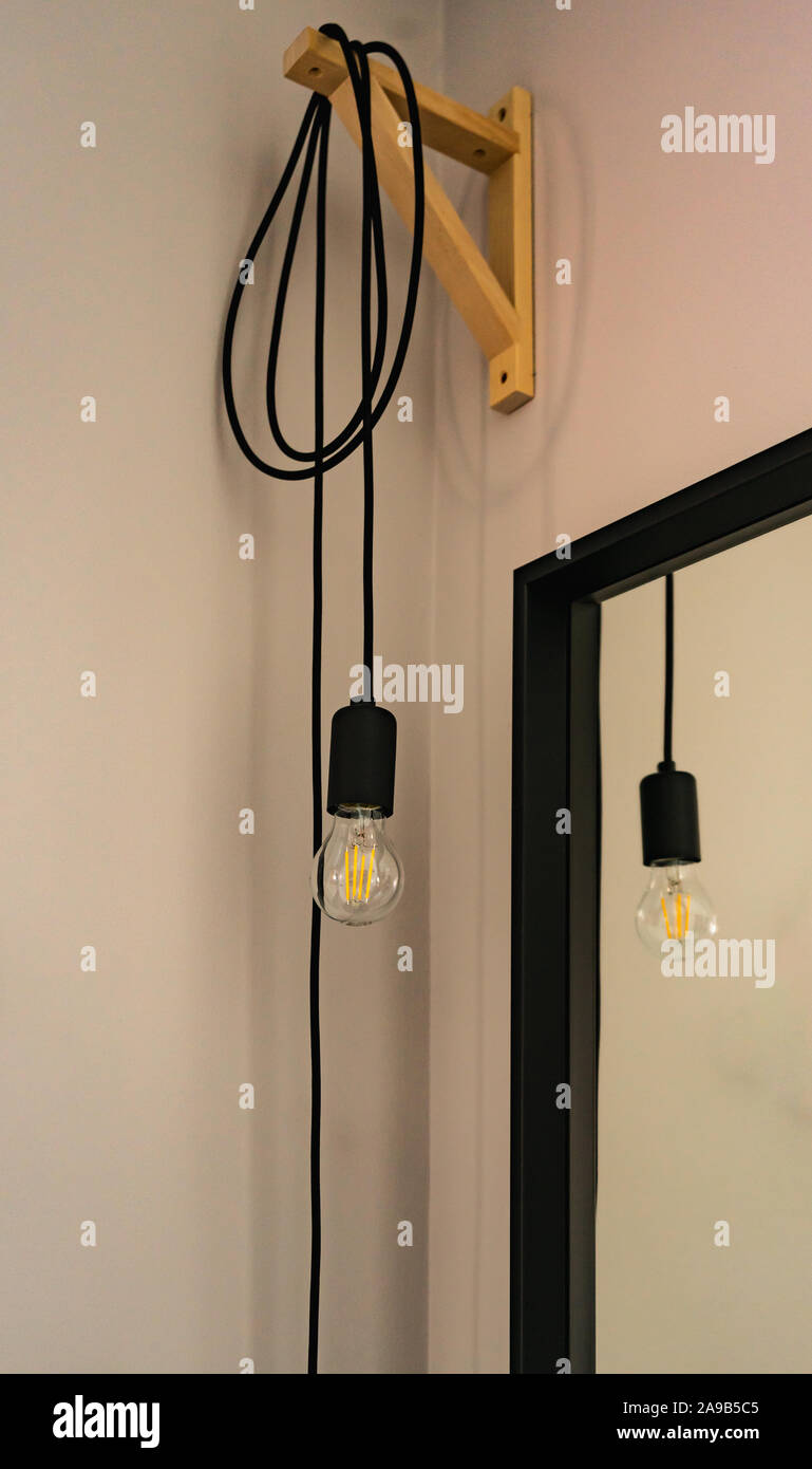 Beleuchtung Dekor, industrial design Innenbeleuchtung Stockfoto