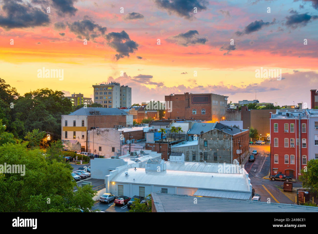 Athens, Georgia, USA Innenstadt Stadtbild. Stockfoto