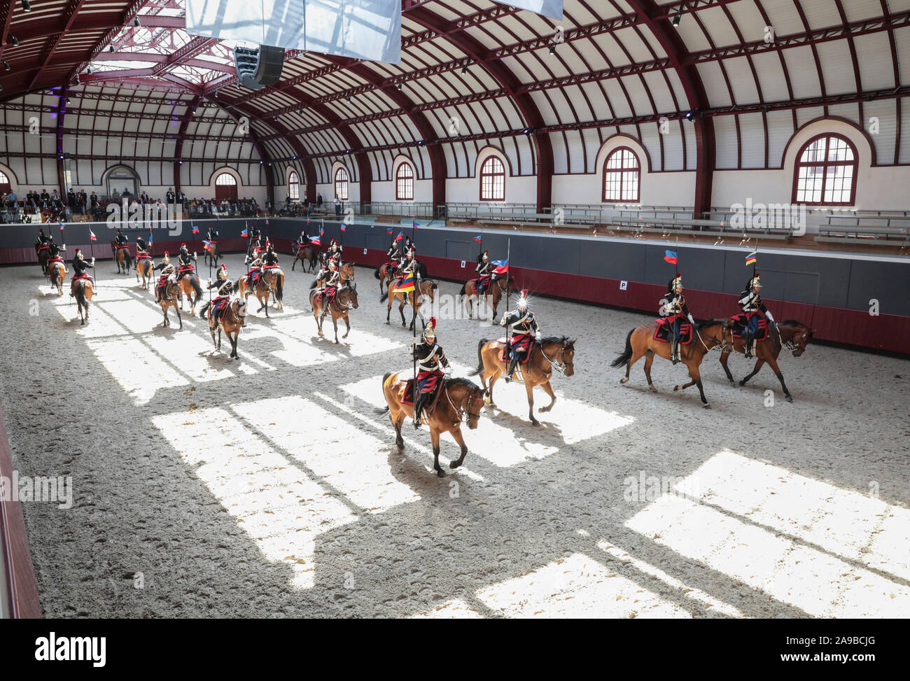 MANIFESTATION DER Regiment der Kavallerie der republikanische Garde AM