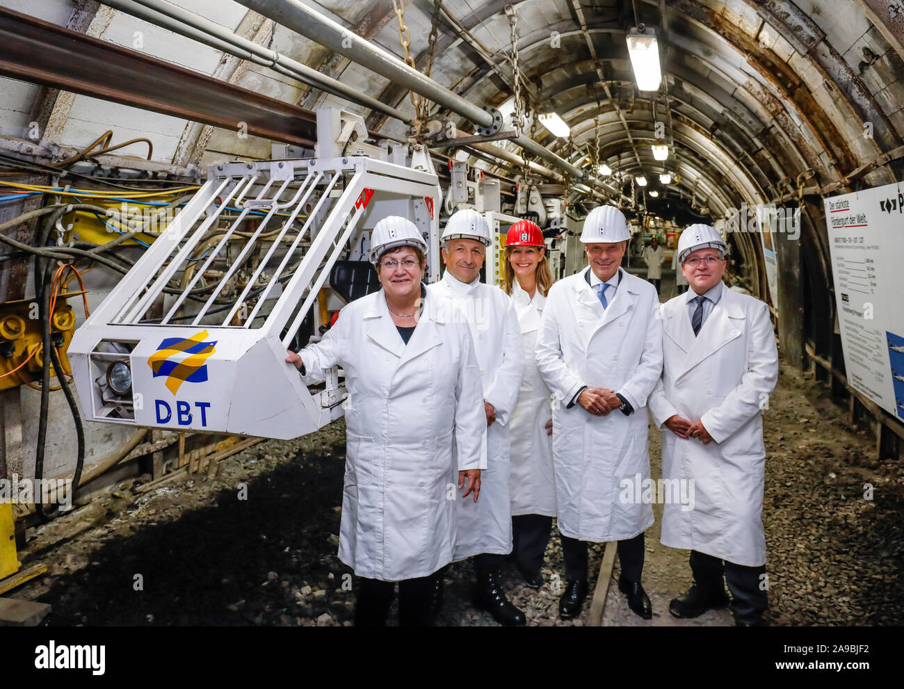 01.10.2019, Recklinghausen, Nordrhein-Westfalen, Deutschland - Steinkohle Erlebnis Bergwerk Recklinghausen, die Ausbildung meine Recklinghausen wird die la Stockfoto