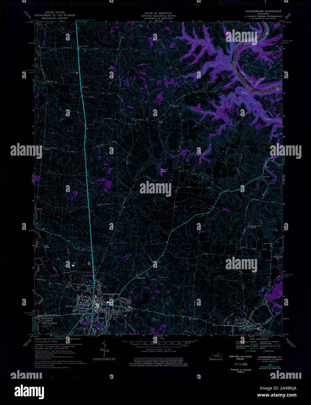 Harrodsburg kentucky karte Fotos und Bildmaterial in hoher Auflösung