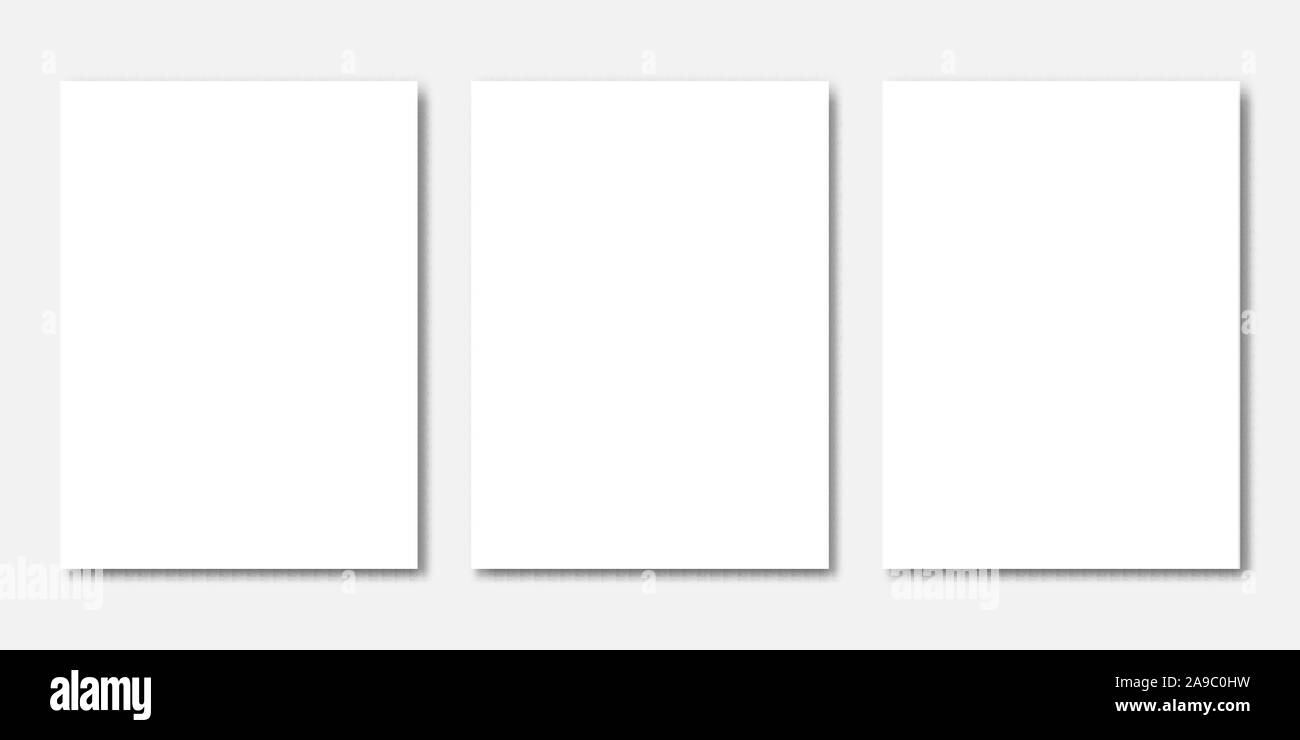 Vektor mock up von Buch oder Zeitschrift weiße Abdeckung isoliert. Geschlossene vertikale Magazin, Prospekt, Broschüre, copybook oder Notebook Vorlage auf Weiß Stock Vektor
