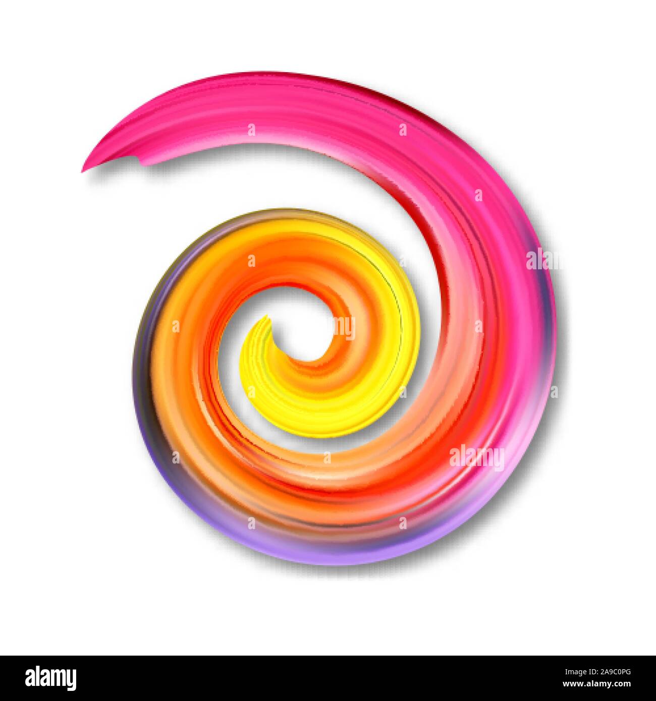 Vector Illustration 3d realistische Farbe pinselstrich Öl- oder Acrylfarbe. Wave flüssigen Form. Trendiges Design Stock Vektor