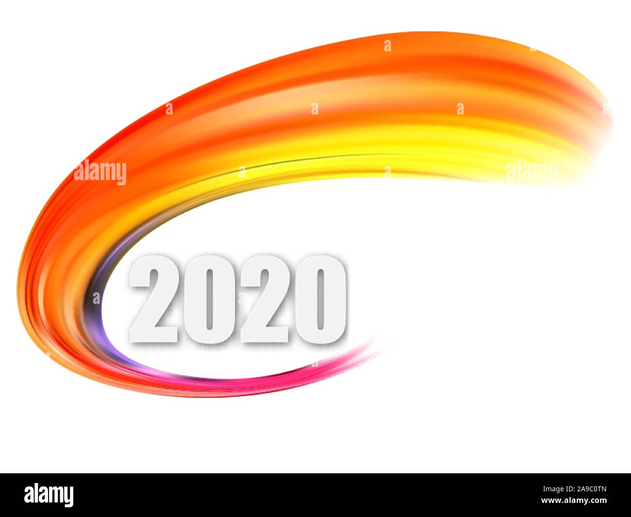 Lebendige acryl Pinselstrich. Abstrakte Ölfarbe stream. Twisted Farbband Farbe bestreichen. Weihnachten und Neujahr Textur. Regenbogen Pinselstrich. Banner, Abdeckung Stock Vektor