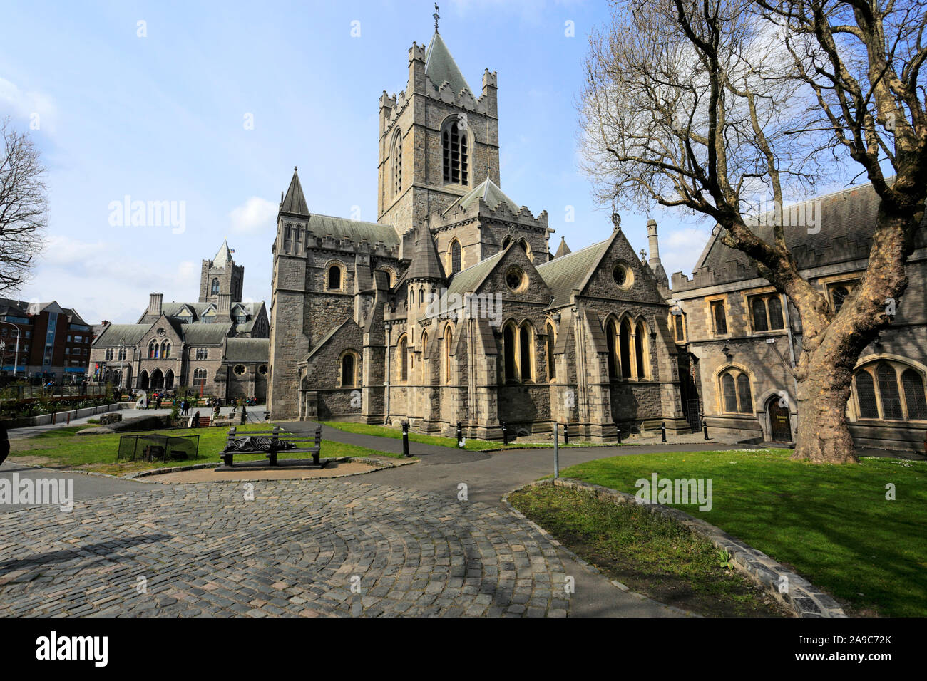 Sommer Blick auf die Christ Church Cathedral, Dublin, Republik von Irland Stockfoto