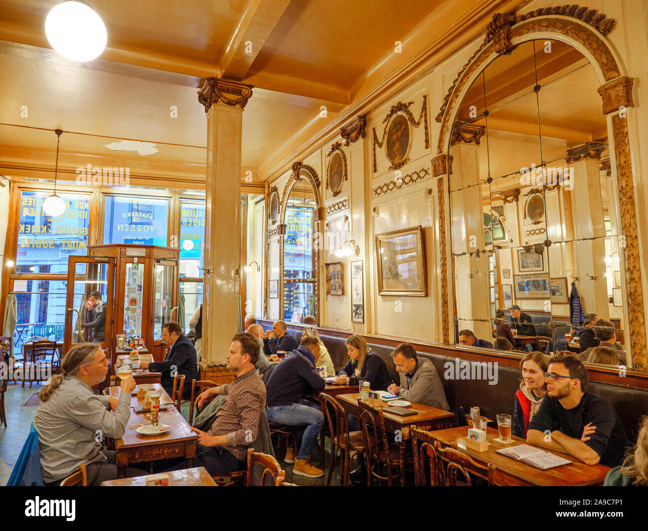 Cafe Mort Subite, Brüssel, Belgien Stockfoto