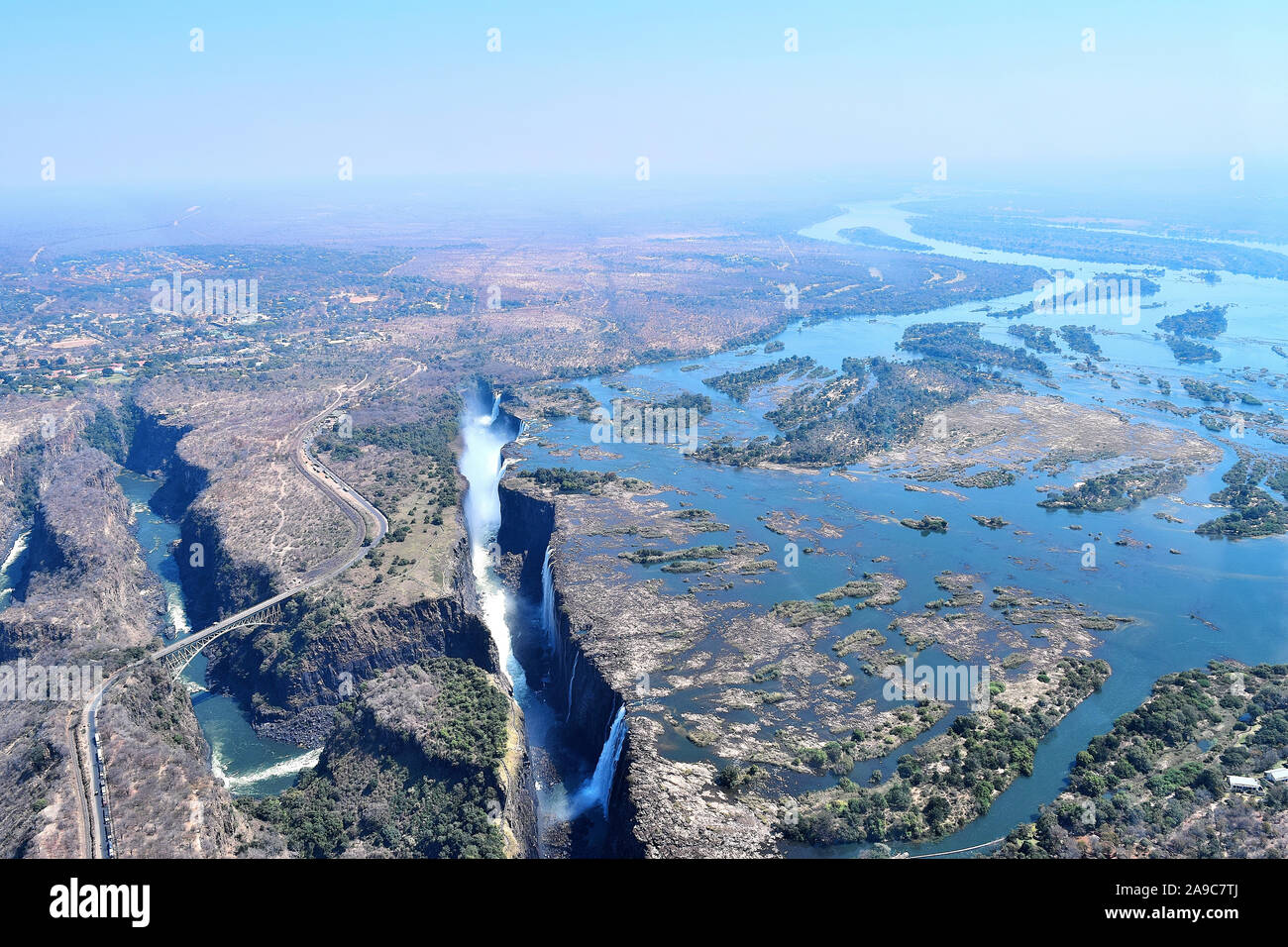 Victoria Falls anzeigen Stockfoto