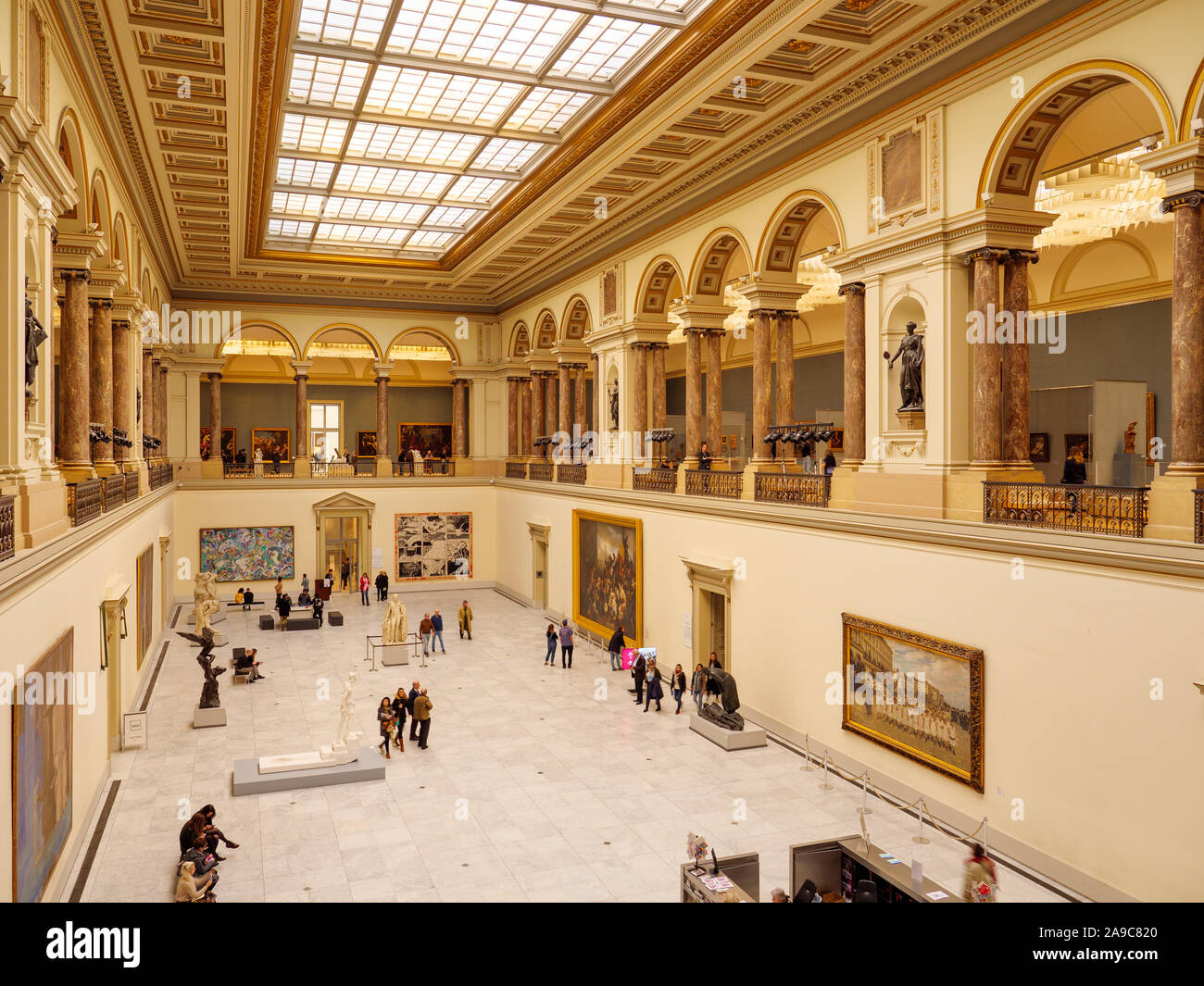 Innenraum der königlichen Museen der Schönen Künste von Belgien, Brüssel Stockfoto