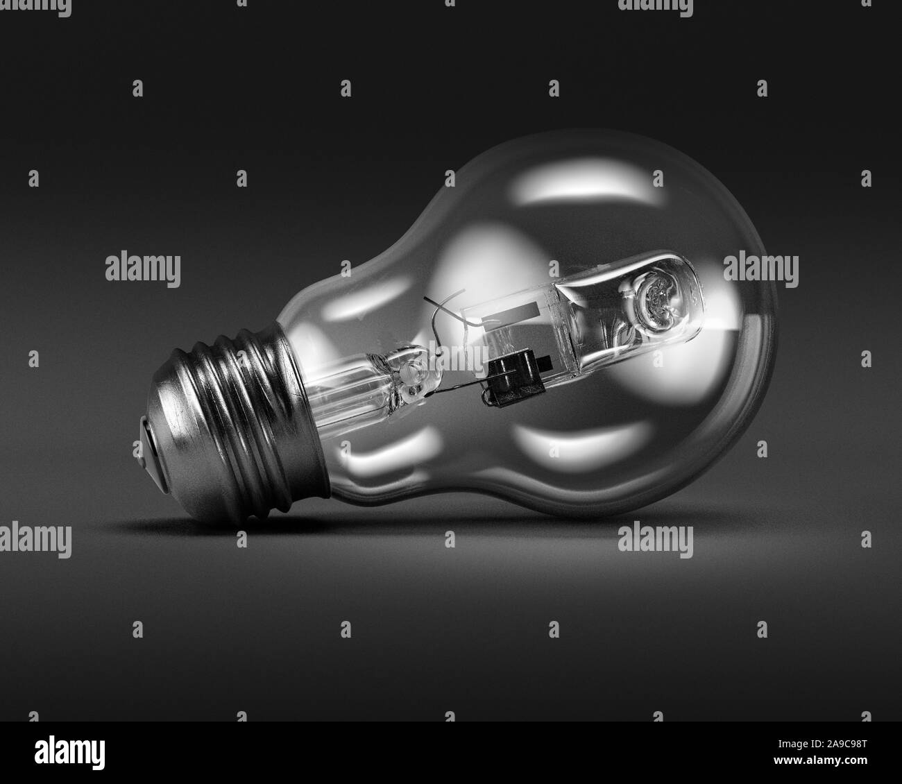 Glühbirnen Idee Konzept Hintergrund. 3D-Rendering Stockfoto