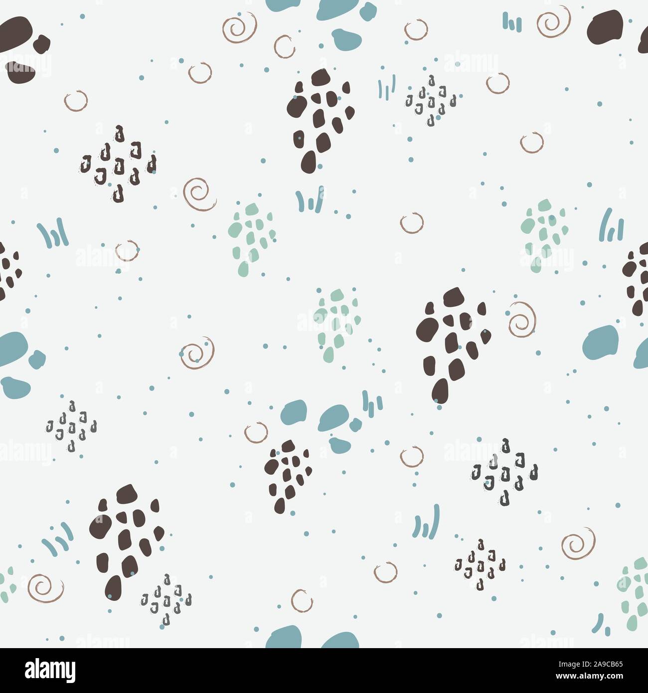 Nahtlose Algen nahtlose Muster. Moderne digitale Design. Marine, Sich wiederholendes Muster. Modern im skandinavischen Stil. Moderne Farben und Design. Stock Vektor