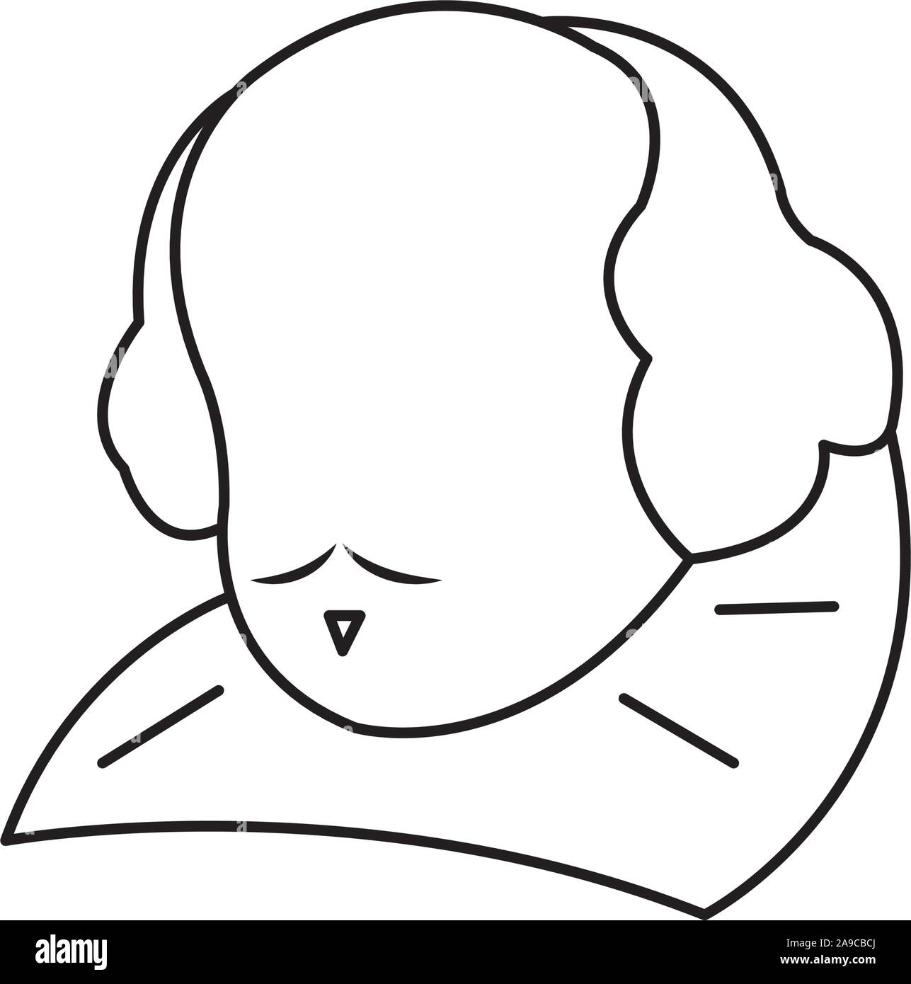 William Shakespeare statue isolierte Symbol Stock Vektor