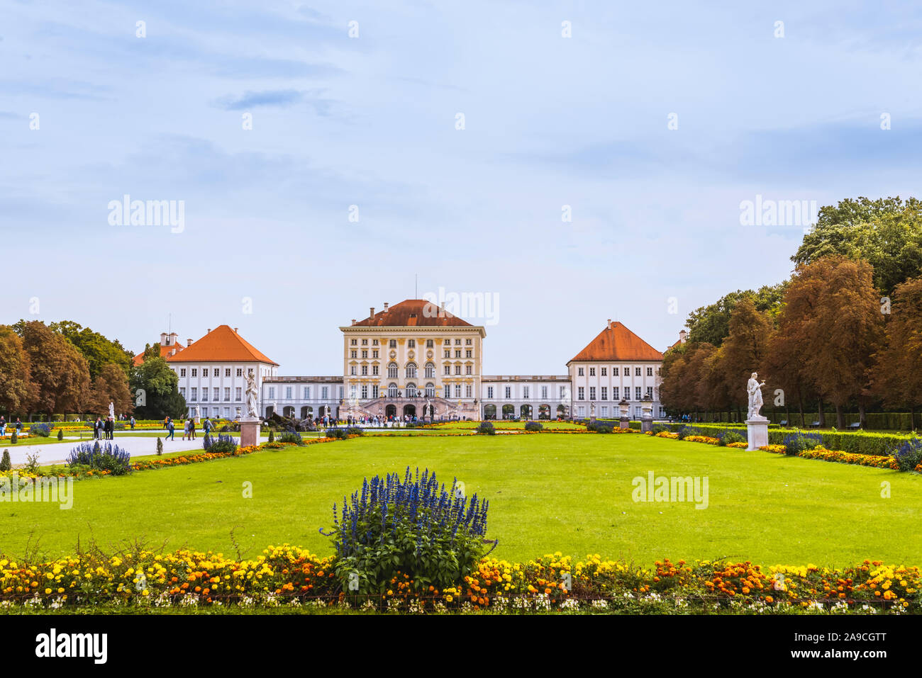 Schloss Nymphenburg mit Park München Bayern Deutschland Europa Stockfoto