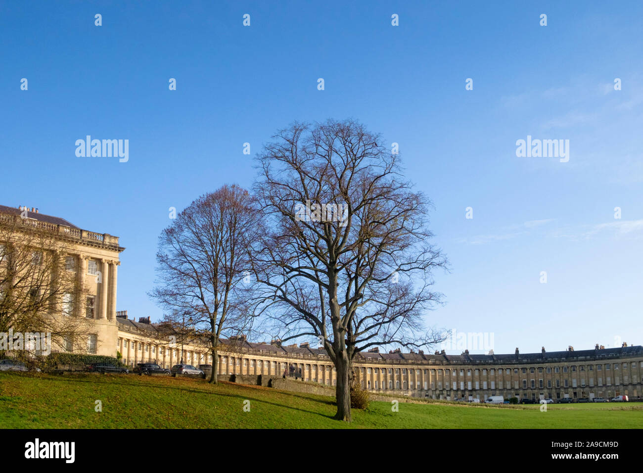 Den Royal Crescent, georgianische Architektur in der historischen Stadt Bath Somerset UK Stockfoto