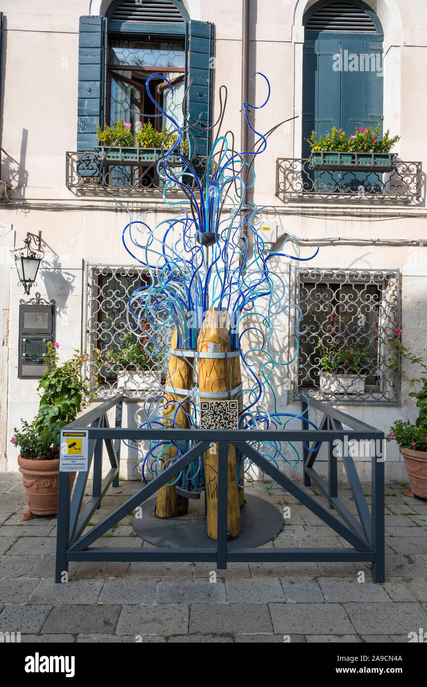 Ein Glas Garten - Kunst in Venedig, Italien Stockfoto
