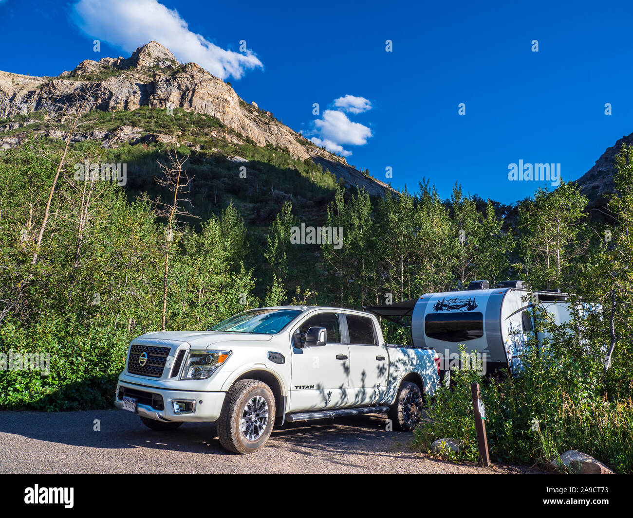 Thomas Creek Campground, Lamoile Canyon, Ruby Mountains in der Nähe von Elko, Nevada. Stockfoto