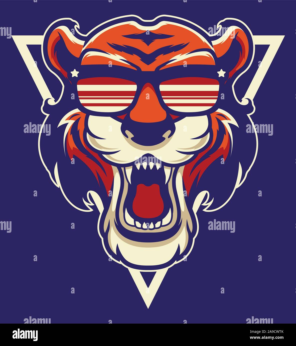 Cool Tiger Mascot Stock Vektor