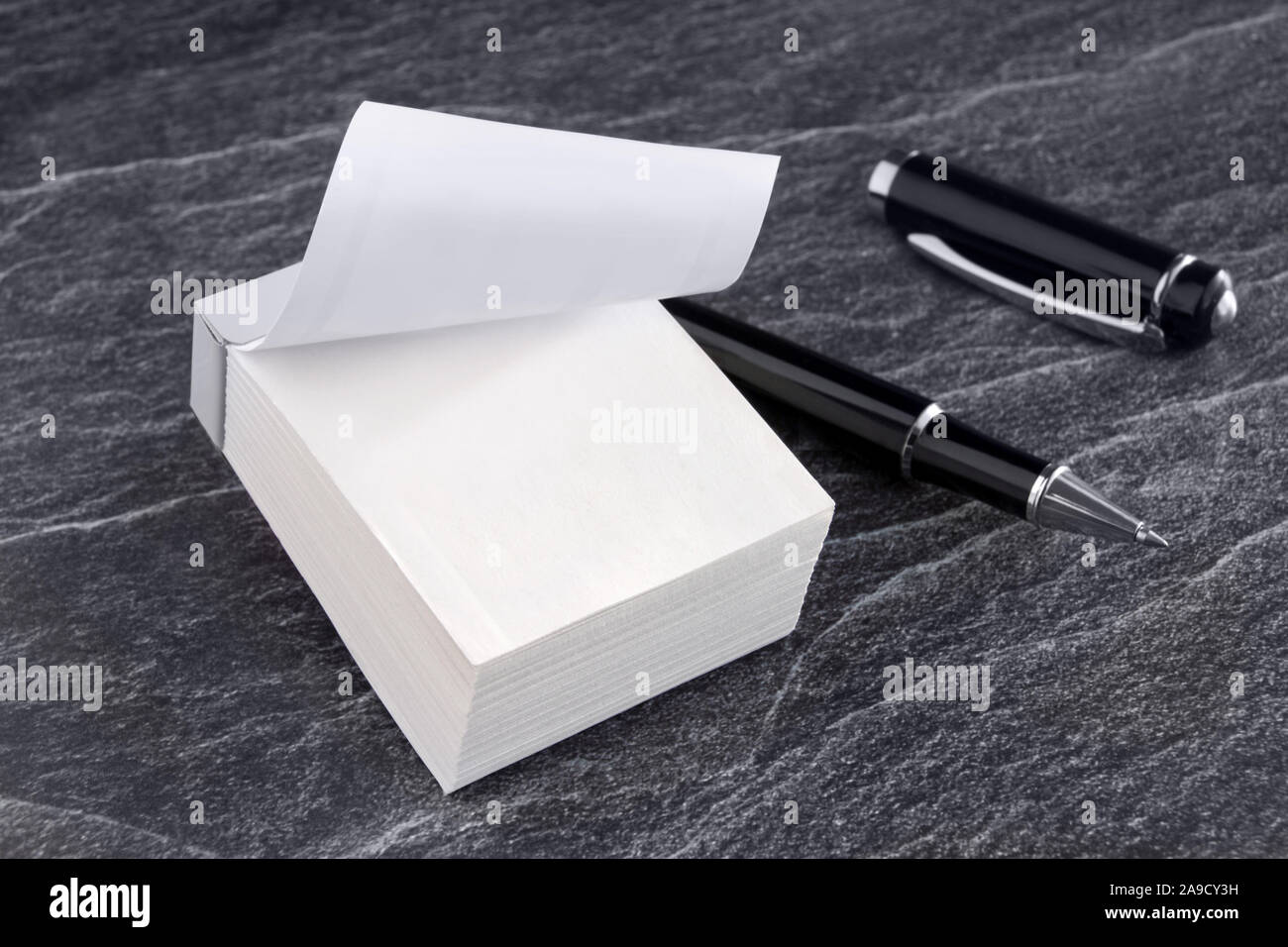 Kalender Hintergrund und Stift Stockfoto