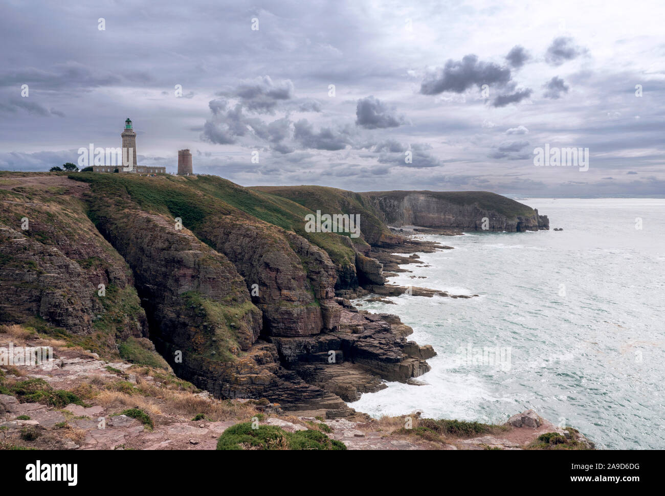 Phare du Cap Fréhel Lighthouse, Bretagne Stockfoto