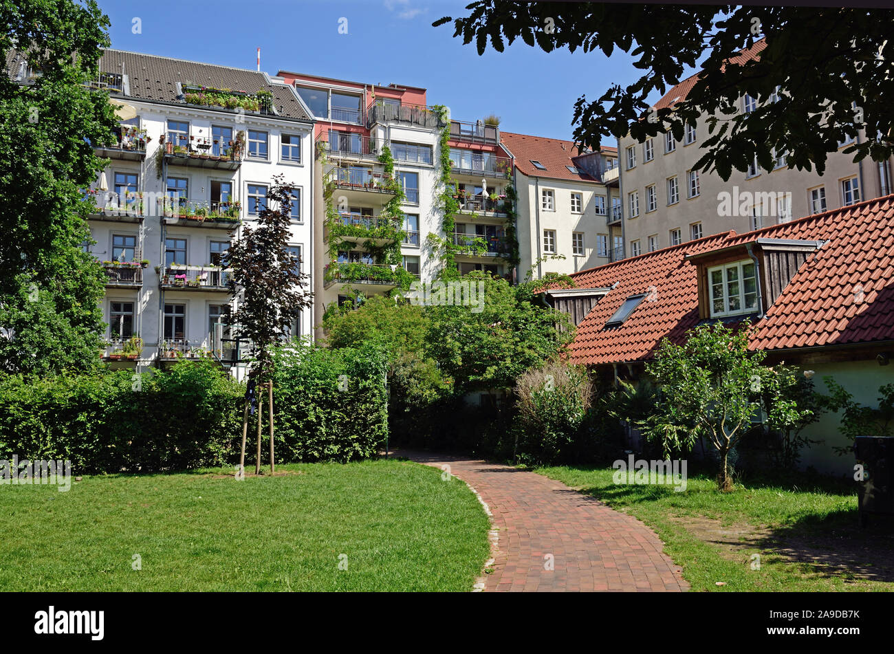 Europa, Deutschland, Hamburg, Karolinenviertel, Karoviertel, Viertel im Stadtteil St. Pauli, Hauptstraße der Viertel mit Häusern aus der Wilhelm Stockfoto