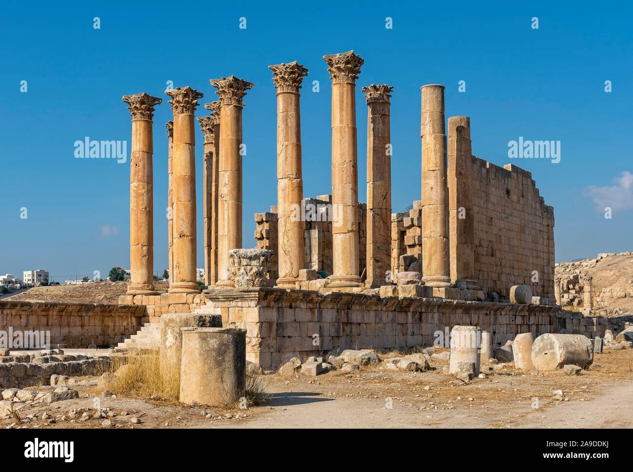 Tempel der Artemis, Jerash, Jordanien Stockfoto