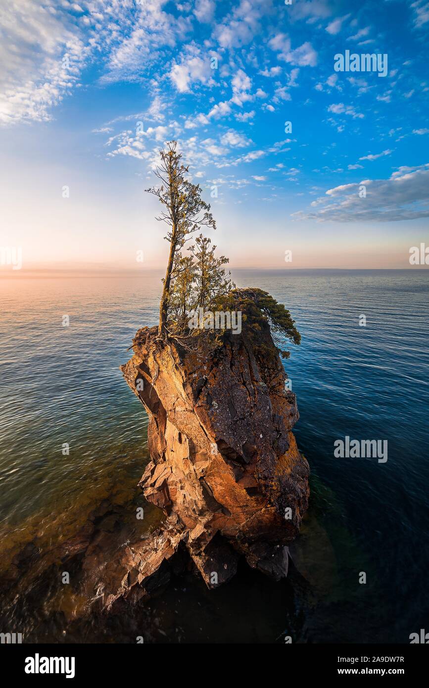 Tettegouche State Park rock im nördlichen Minnesota Stockfoto