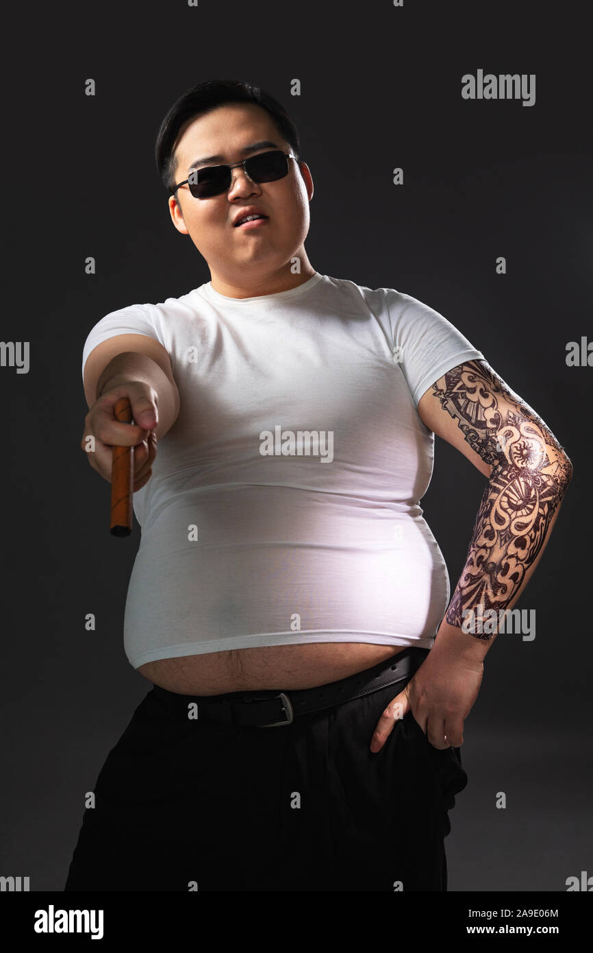 Tätowierungen, kleine Fett Stockfoto