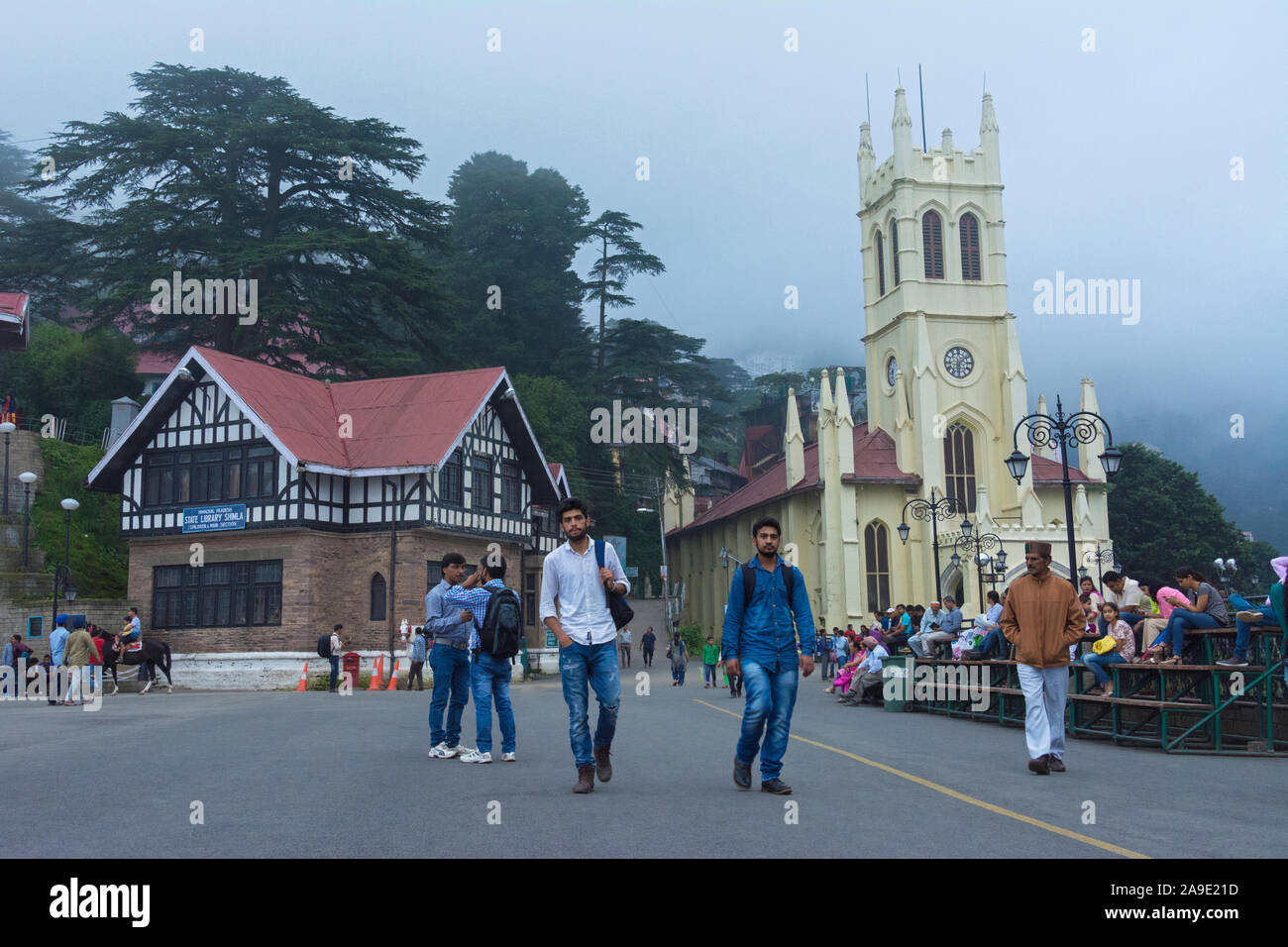 Shimla Kirche, Spiti Valley, Himachal Pradesh, Indien Stockfoto