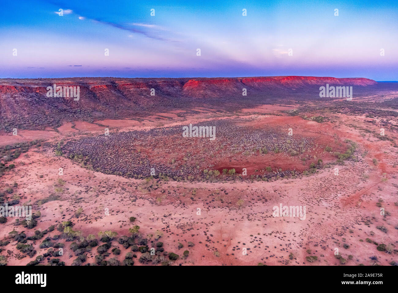 Luftaufnahme der George Gill reicht in abgelegenen Zentral Australien im Northern Territory Stockfoto