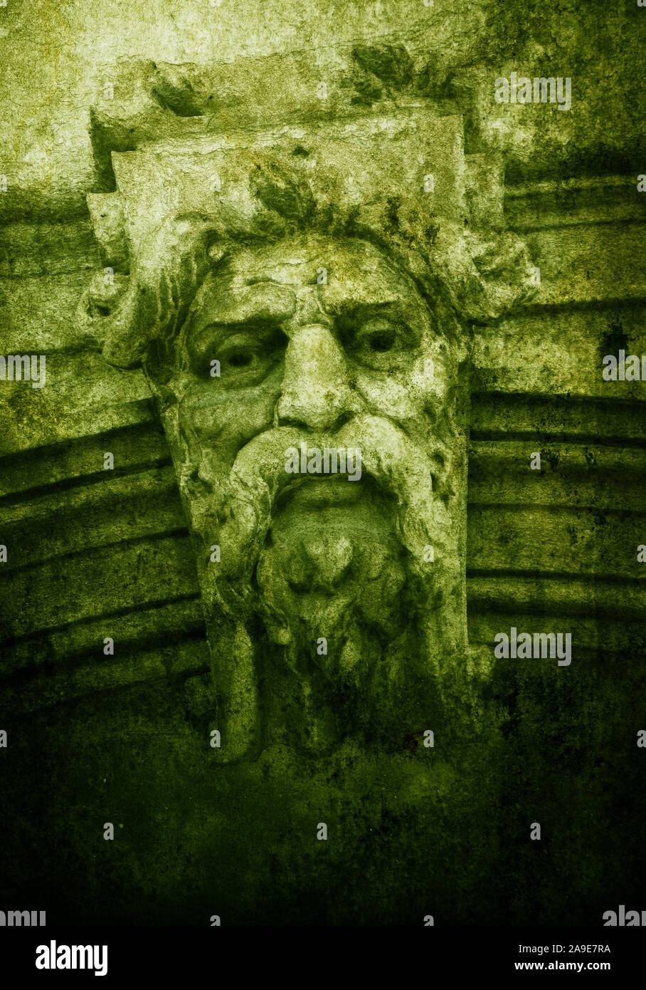 Ein Bild von einem mystischen grunge Gesicht Stockfoto