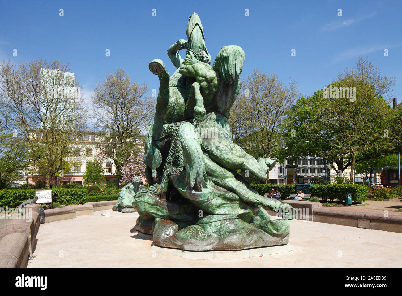 Platz der Republik, Stuhlman gut, Park vor dem Rathaus, Altona, Hamburg, Deutschland, Europa Stockfoto