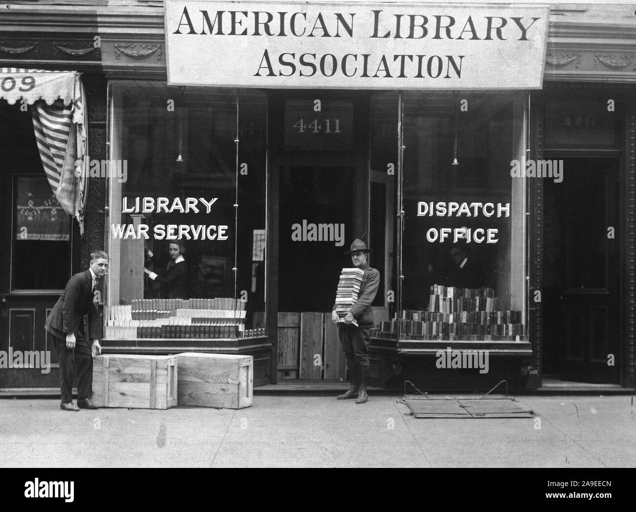 1918 - American Library Association - Versand - A.L.A. Versand Büro, Brooklyn, N.Y Stockfoto