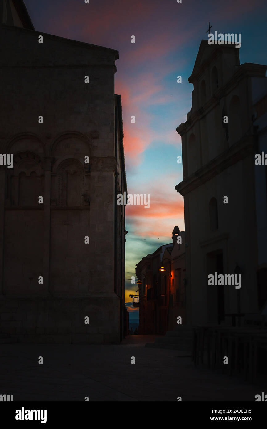 In der Nacht in Campobasso, Isernia, Molise, Italien, Europa, Stockfoto