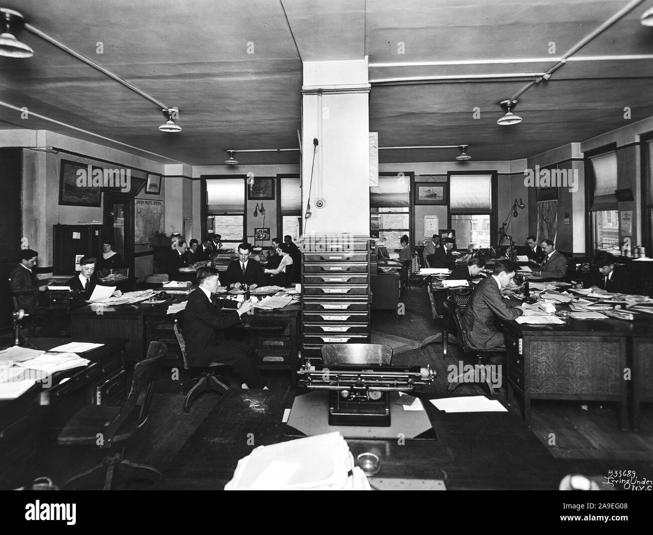 1918 Alien Property Custodian - Eigentum beschlagnahmt - Gerhard & Hey Inc. in New York durch die Alien Property Custodian genommen. Das Büro des betreffen Stockfoto