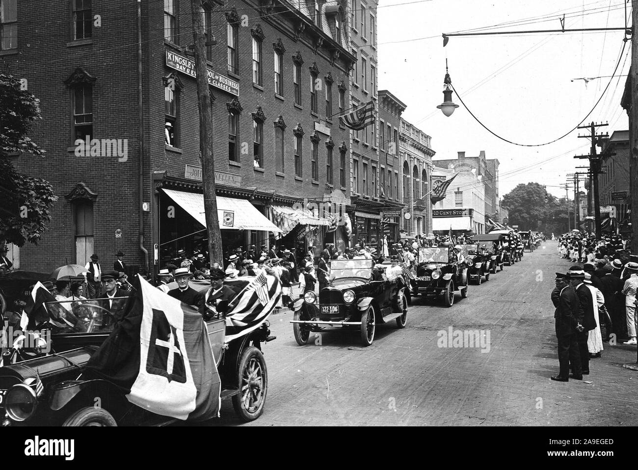 Zeremonien - Tag der Unabhängigkeit, 1917 - Teil der Nyacks, N.Y., patriotischen Wahlbeteiligung am 4. Juli. 1917 Stockfoto