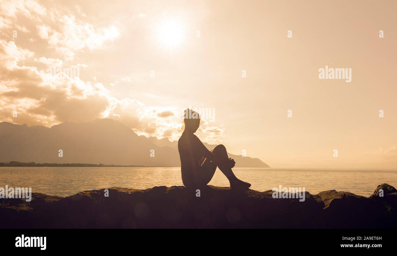 Am Genfer See Stockfoto