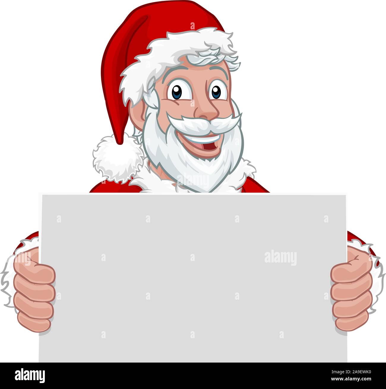 Junge Santa Claus Holding Anmelden Weihnachten Cartoon Stock Vektor