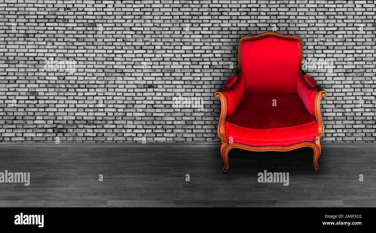 Sessel vor vintage Hintergrund Stockfoto