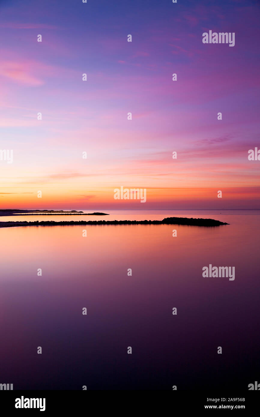 Sonnenuntergang an der Ostsee Stockfoto