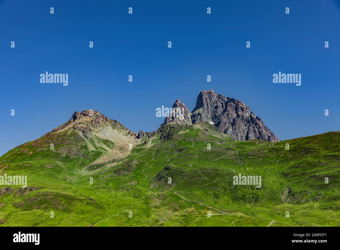 Pinnacles Pyrenäen bei Somport Pass National Park Sommer Stockfoto