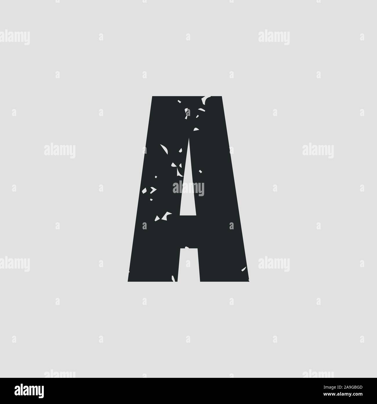 Einen Brief grunge Stil einfach Design. Vector EPS 10. Stock Vektor