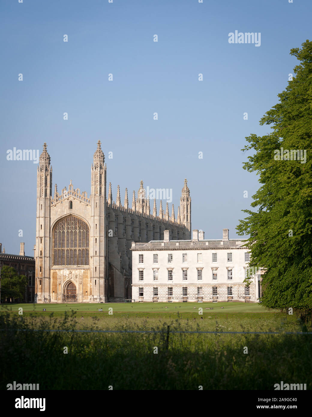 Kings College und das Gibbs Building, Cambridge University, UK. Stockfoto