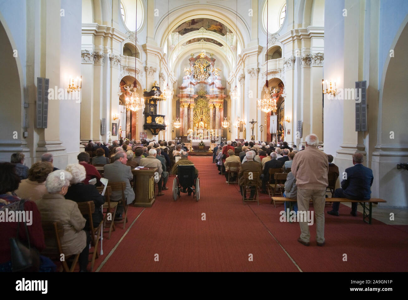 In wallfahrskirche Maria Dreieichen im Waldviertel, Niederˆsterreich, ÷sterreich, Europa - Wallfahrtskirche Maria Dreieichen, Waldviertel, Niedrig Stockfoto