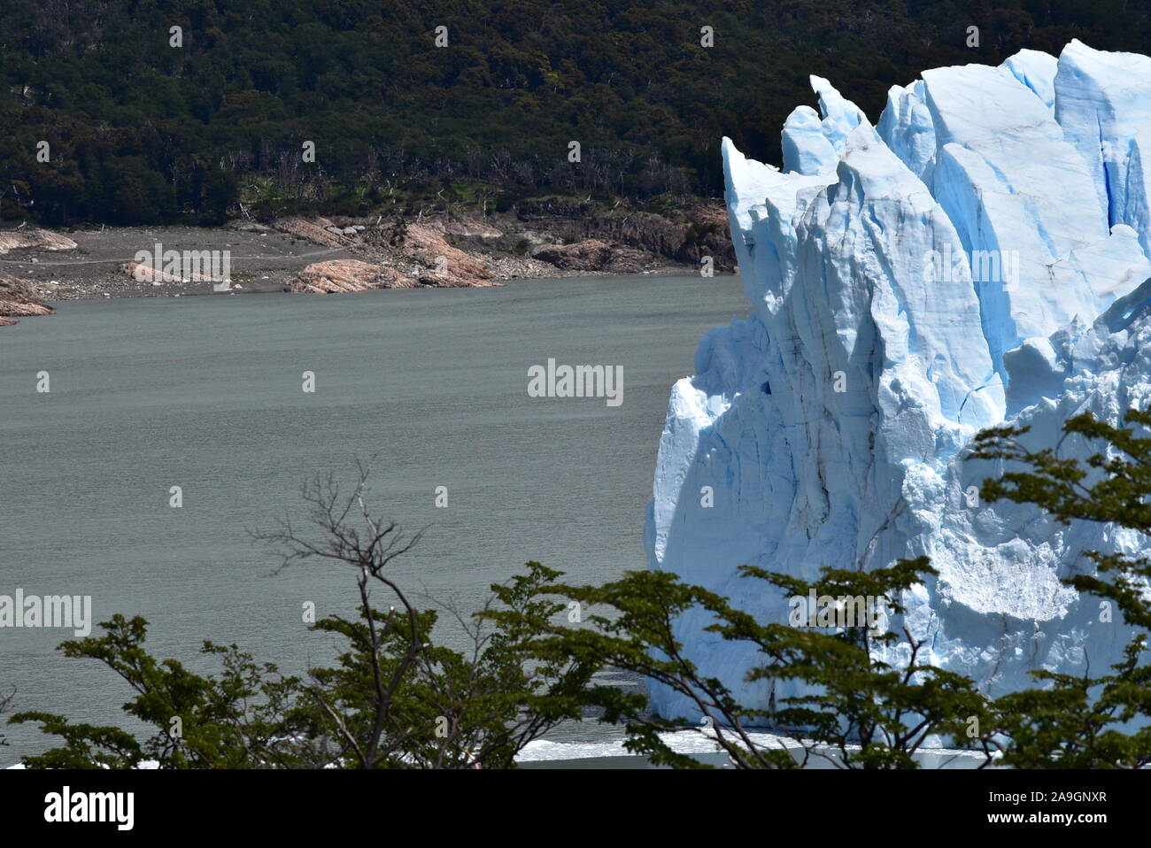 Patagonien Winter, Gletscher Perito Moreno Stockfoto